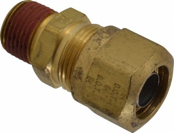 Parker Compression Tube Connector: 5/8" Tube OD, Compression x MNPT - C99895