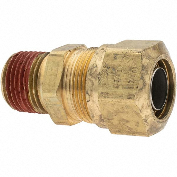 Parker Compression Tube Connector: 5/8" Tube OD, Compression x MNPT - C99895