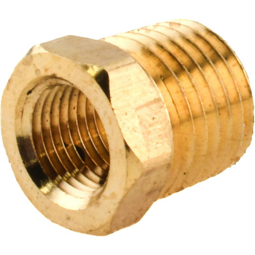 ANDERSON METALS Industrial Pipe Bushing: 1/8-27 Female Thread, 1/4-18 Male Thread, MNPT x FNPT - 756110-0402