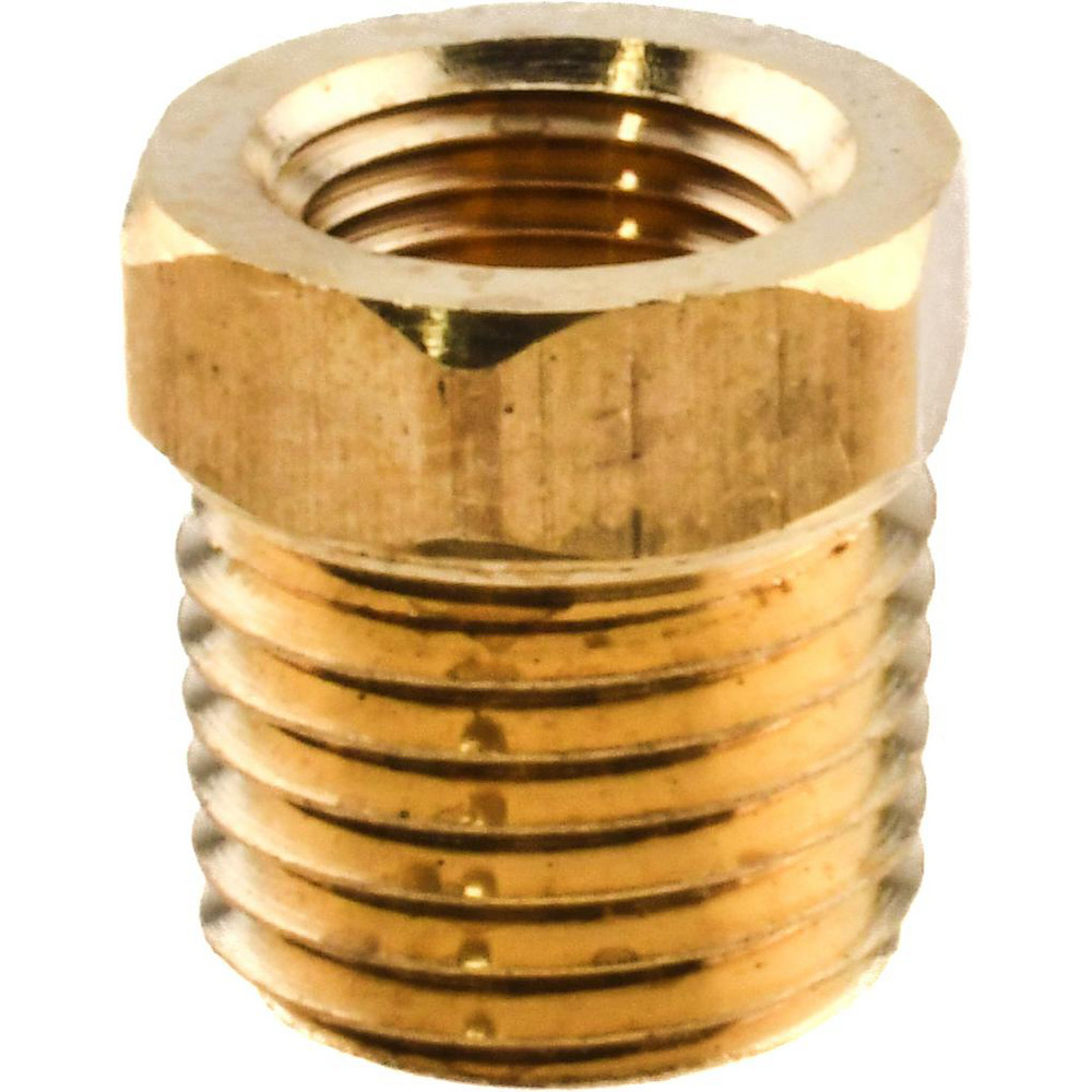 ANDERSON METALS Industrial Pipe Bushing: 1/8-27 Female Thread, 1/4-18 Male Thread, MNPT x FNPT - 756110-0402