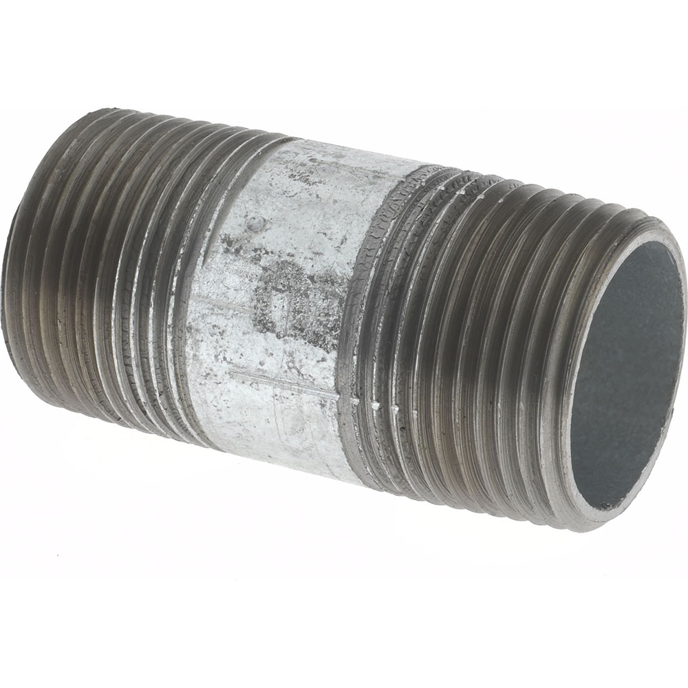 Value Collection Galvanized Pipe Nipple: 1", 4-1/2" Long, Schedule 40, Steel - NG06045