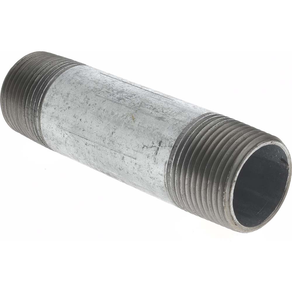 Value Collection Galvanized Pipe Nipple: 1", 4-1/2" Long, Schedule 40, Steel - NG06045
