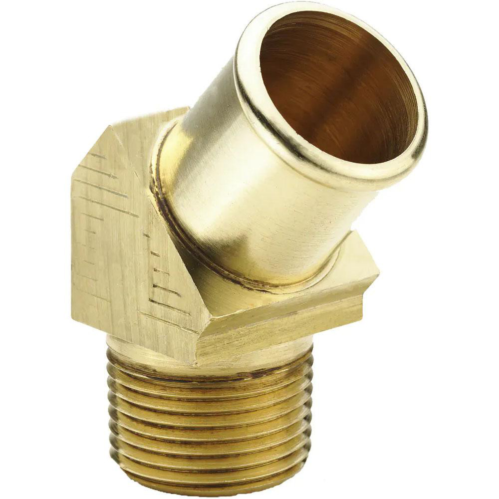 Parker Barbed Hose Fitting: 1/2" x 3/4" ID Hose, Elbow - 179HB-12-8