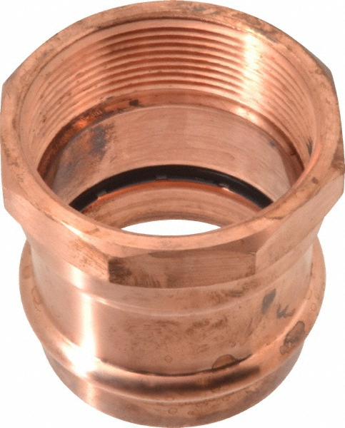 NIBCO Wrot Copper Pipe Adapter: 2" Fitting, P x F, Press Fitting, Lead Free - 9026150PC