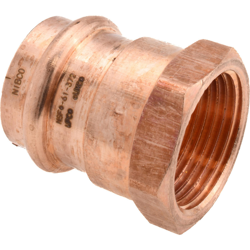 NIBCO Wrot Copper Pipe Adapter: 2" Fitting, P x F, Press Fitting, Lead Free - 9026150PC