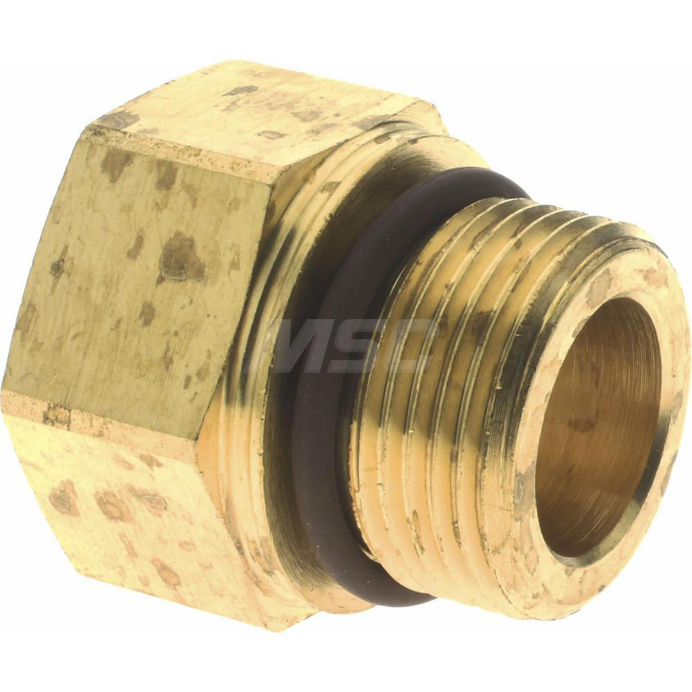 Parker 3/8 x M22 Pipe, 1,000 psi, Brass ISO Port Adapter - 222P-6-MI22