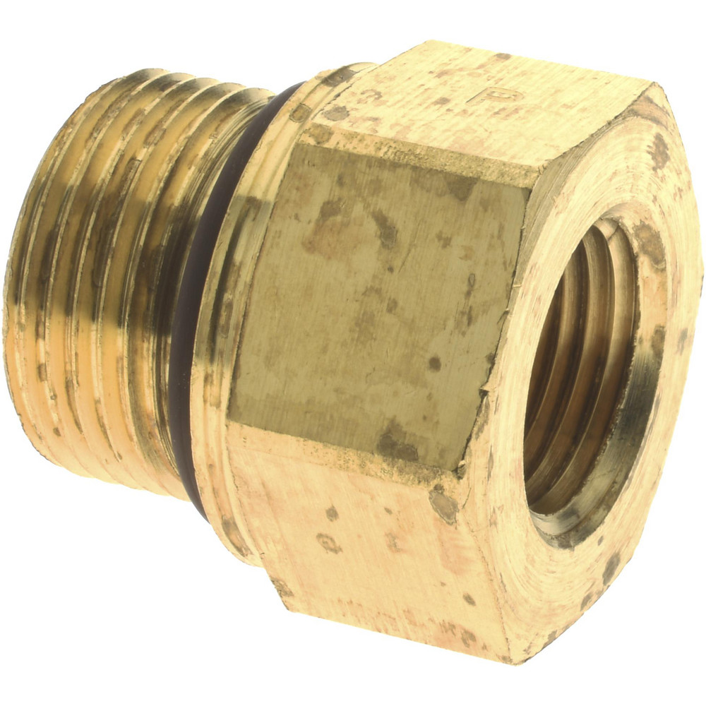 Parker 3/8 x M22 Pipe, 1,000 psi, Brass ISO Port Adapter - 222P-6-MI22