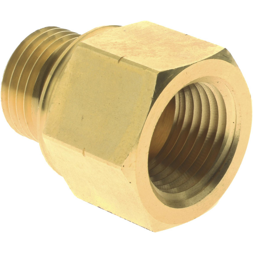 Parker 3/8 x M22 Pipe, 1,000 psi, Brass ISO Port Adapter - 222P-6-MI22