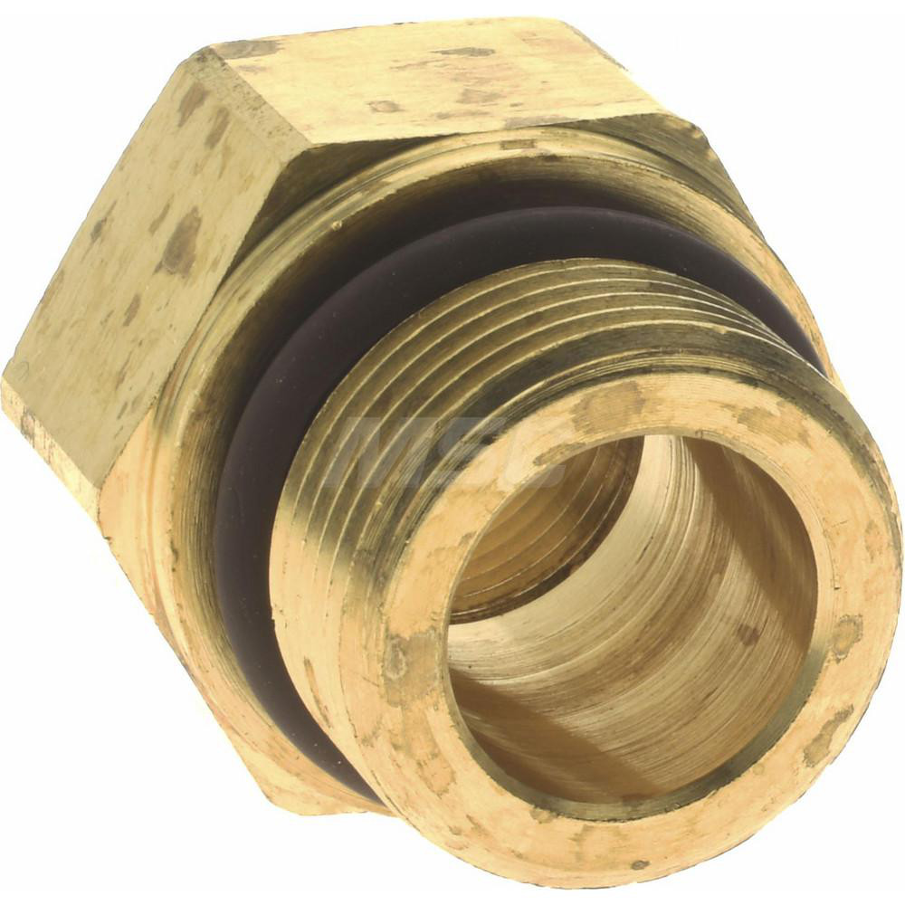Parker 3/8 x M22 Pipe, 1,000 psi, Brass ISO Port Adapter - 222P-6-MI22
