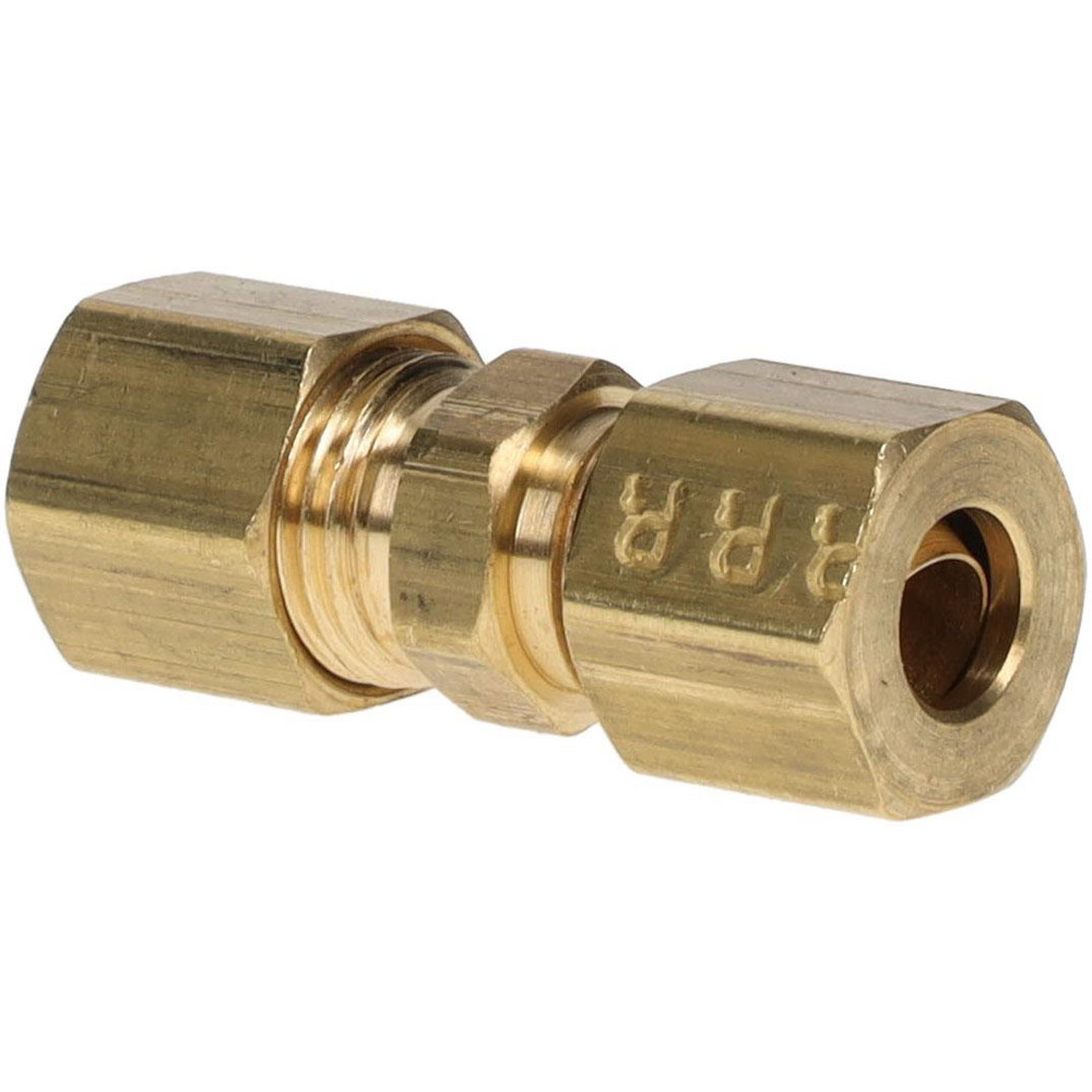 Parker Compression Tube Union Tee: 7/16-24, 1/4" Tube OD, Compression x Compression x Compression - 164C-4