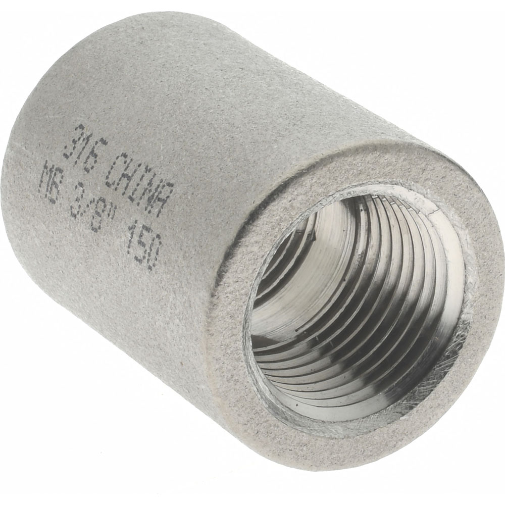 Merit Brass Pipe Coupling: 3/8", 316 Stainless Steel - K611-06