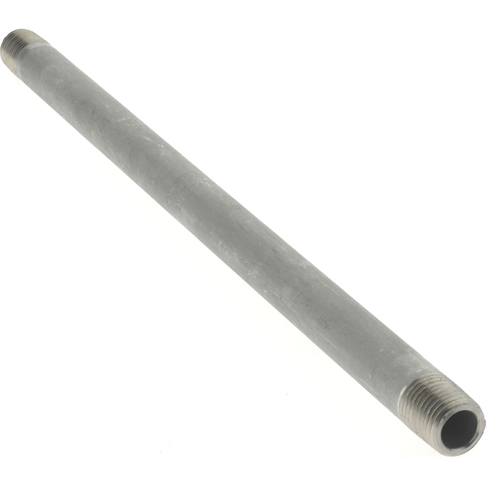 Merit Brass Stainless Steel Pipe Nipple: 1/4" Pipe, Grade 304 & 304L - 4004-1000