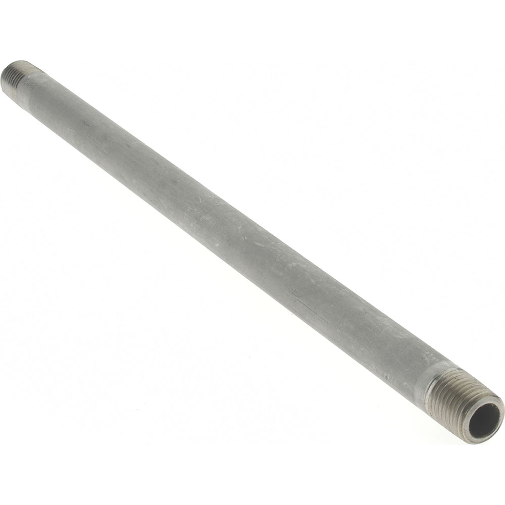 Merit Brass Stainless Steel Pipe Nipple: 1/4" Pipe, Grade 304 & 304L - 4004-1000