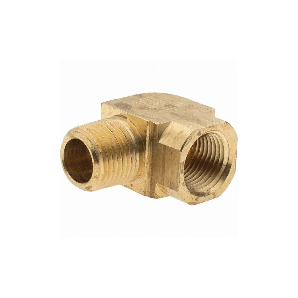 Parker Industrial Pipe 90 ° Street Elbow: 1/2" Female Thread, 1/2" Male Thread, MNPTF x FNPTF - PF-00099