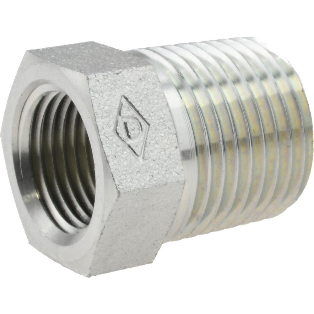Eaton Industrial Pipe Bushing: 3/8" Female Thread, 1/2" Male Thread, MNPT x FNPT - 2081-8-6S