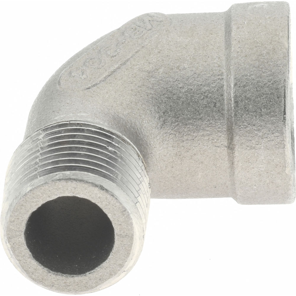 Merit Brass Pipe 90 deg Street Elbow: 3/8", 304 Stainless Steel - K403-06