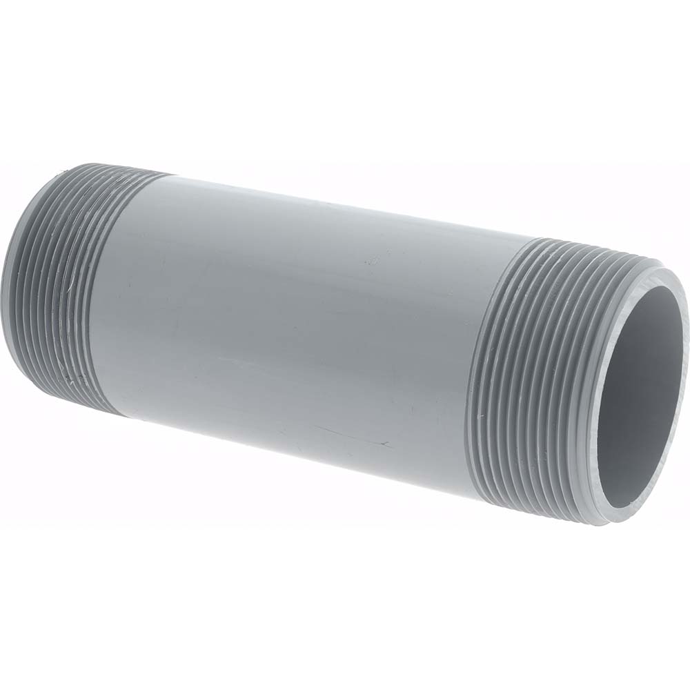 Value Collection 1-1/4" Pipe, 1-5/8" Long CPVC Threaded Plastic Pipe Nipple - 885-005C