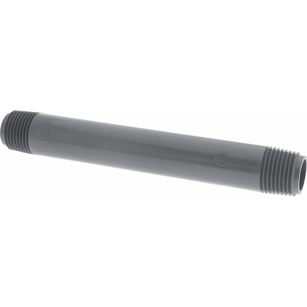 Value Collection 1-1/4" Pipe, 1-5/8" Long CPVC Threaded Plastic Pipe Nipple - 885-005C