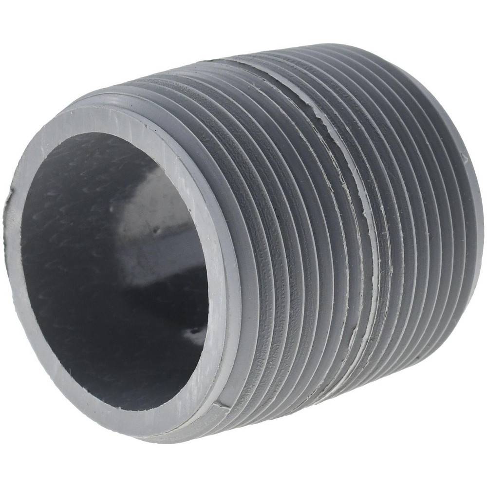Value Collection 1-1/4" Pipe, 1-5/8" Long CPVC Threaded Plastic Pipe Nipple - 885-005C