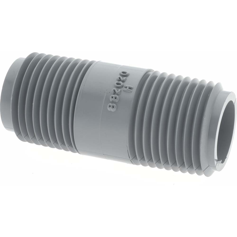 Value Collection 1-1/4" Pipe, 1-5/8" Long CPVC Threaded Plastic Pipe Nipple - 885-005C