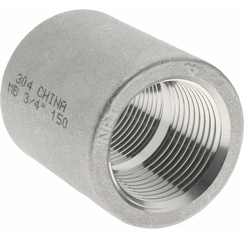 Merit Brass Pipe Coupling: 3/4", 304 Stainless Steel - K411-12