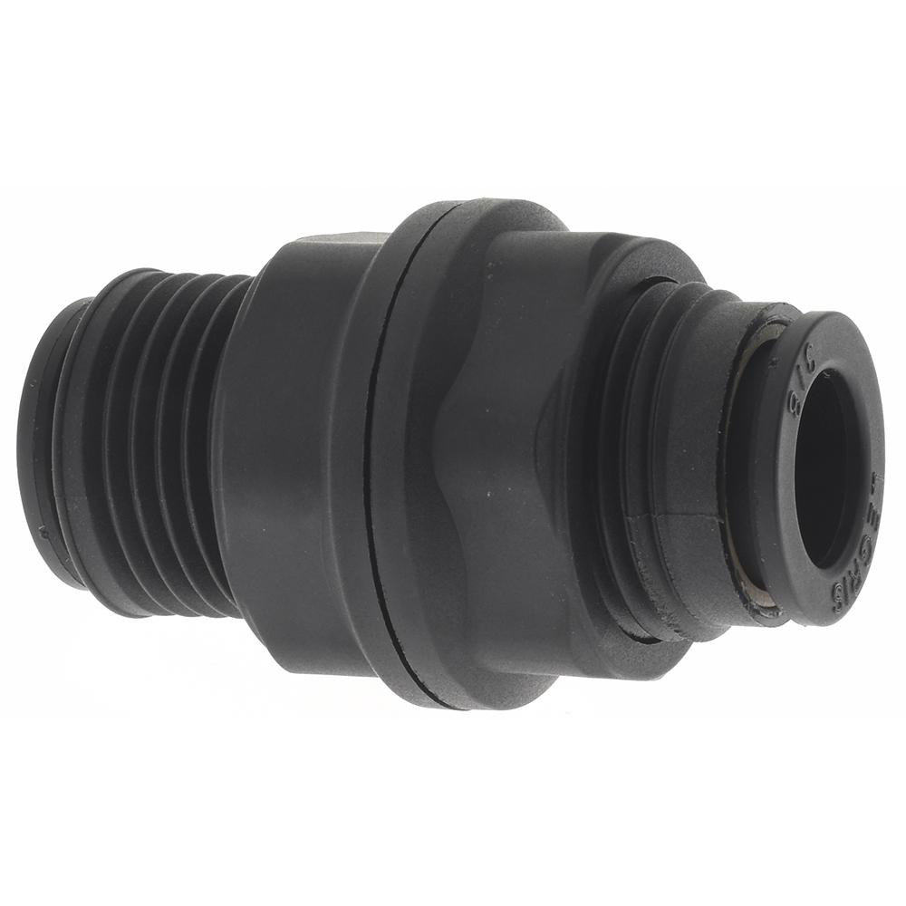 Parker Push-to-Connect Tube x Tube Fitting: Bulkhead Union, 5/16" OD - KP23882