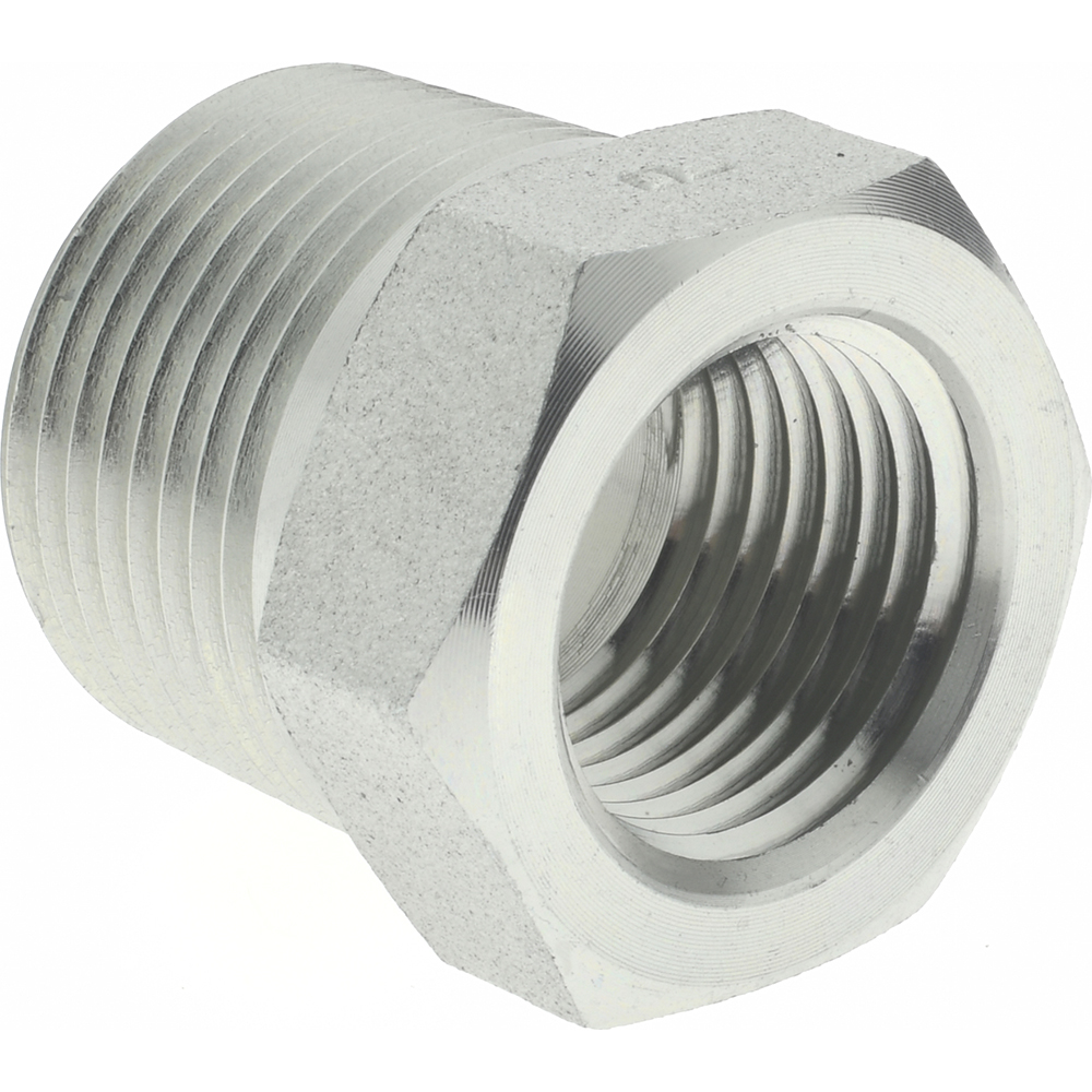 Parker Industrial Pipe Bushing: 1/2" Female Thread, 3/4" Male Thread, MNPTF x FNPTF - 3/4 X 1/2 PTR-S