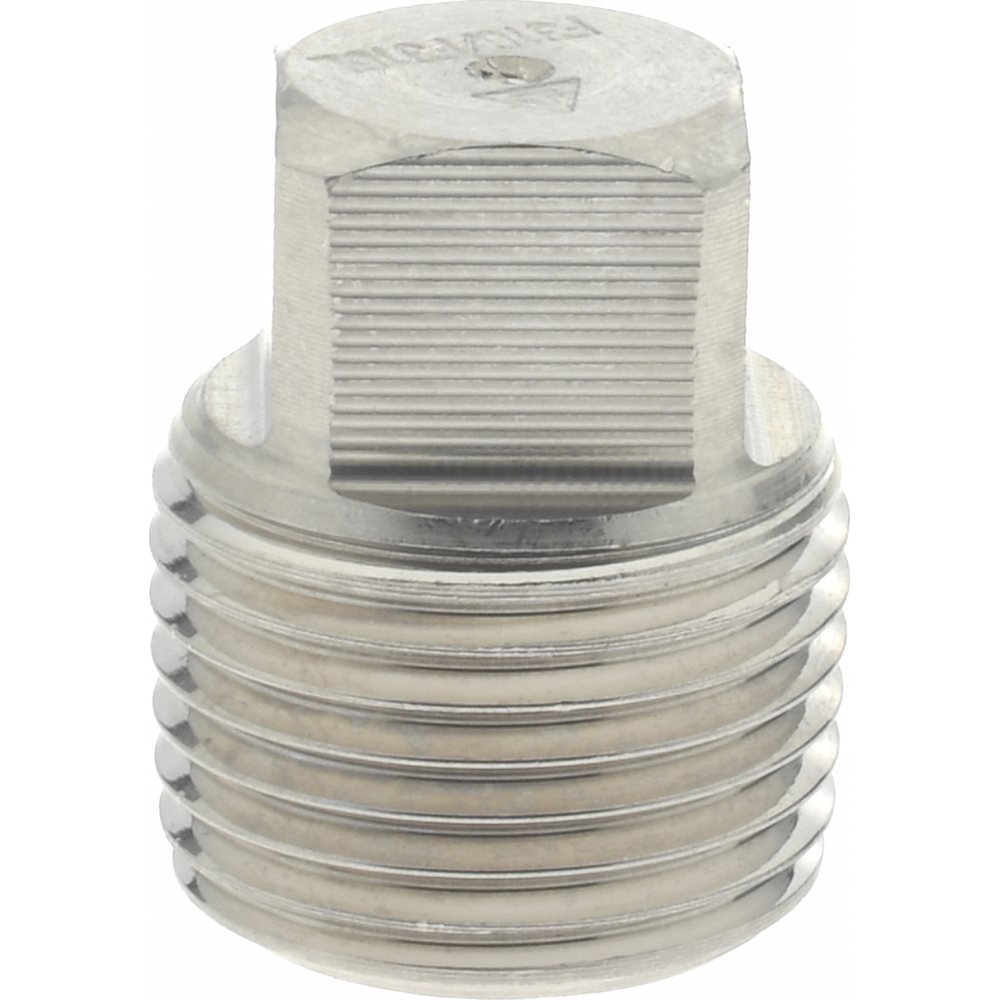 Merit Brass Pipe Square Head Plug: 3/4", 316 & 316L Stainless Steel - 3617D-12