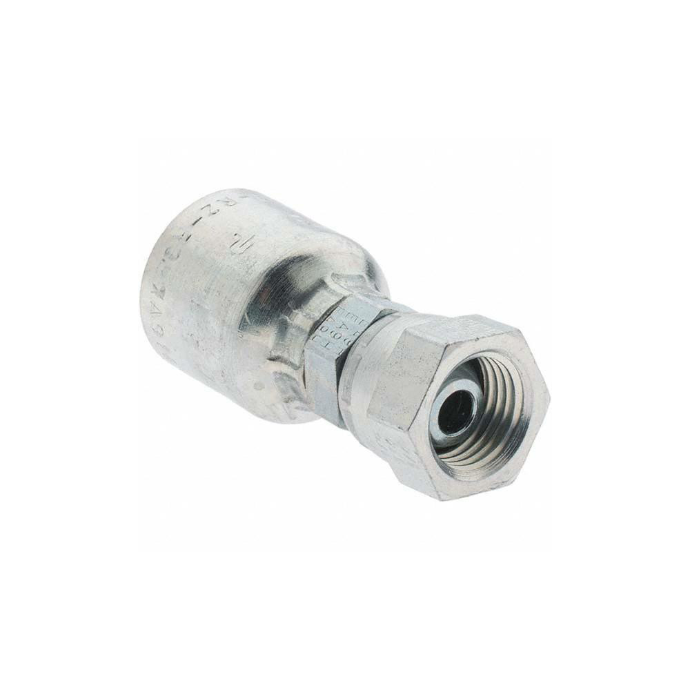 Parker Hydraulic Hose Female Swivel Fitting: 0.25" ID, 4 mm, 1/4" - KP46916