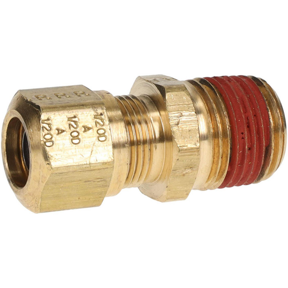 Parker Compression Tube Male Connector: 1/2, 1/2" Tube OD, Compression x MNPTF - VS68NTA-8-8