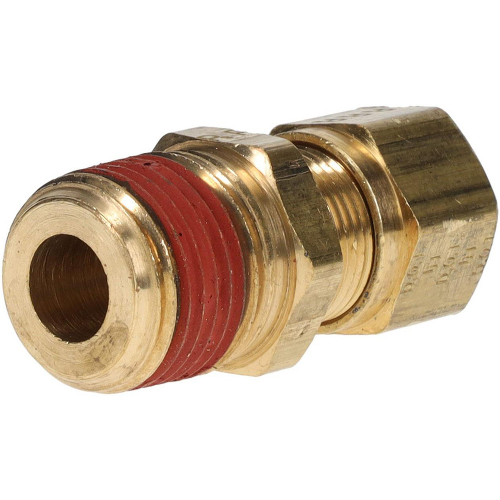 Parker Compression Tube Male Connector: 1/2, 1/2" Tube OD, Compression x MNPTF - VS68NTA-8-8