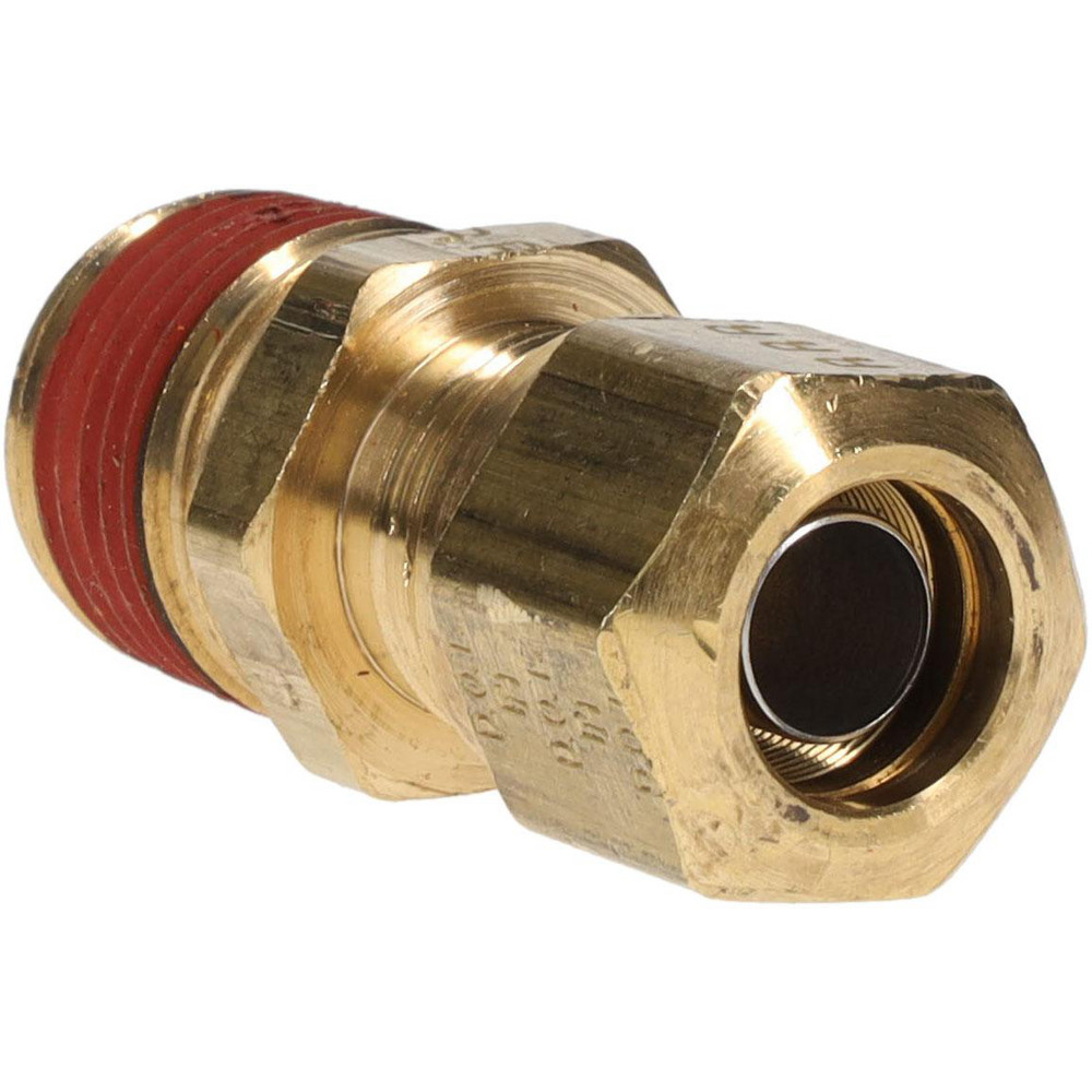 Parker Compression Tube Male Connector: 1/2, 1/2" Tube OD, Compression x MNPTF - VS68NTA-8-8