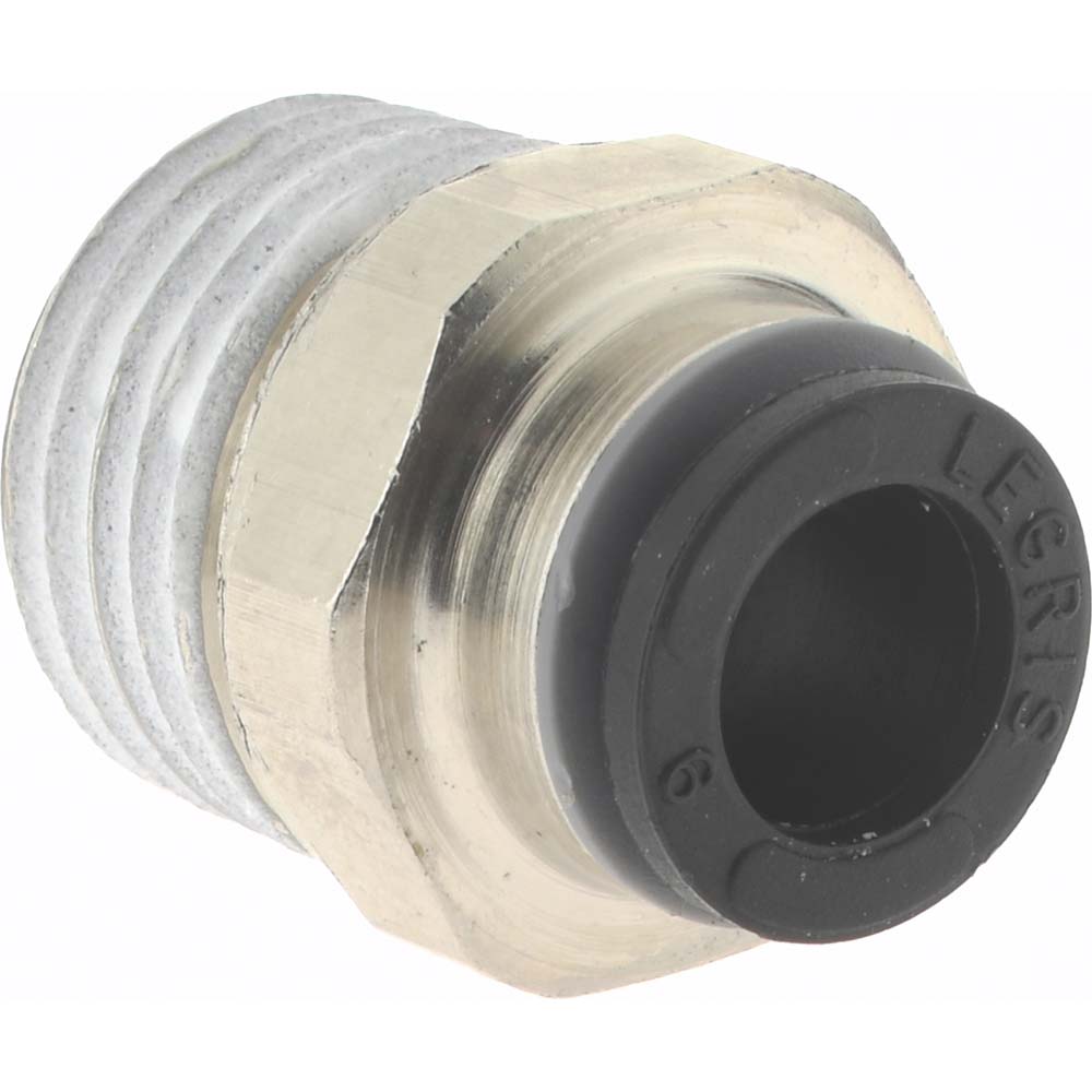 Legris Push-to-Connect Tube x Male BSPT Fitting: Connector, BSPT, 6.00 mm OD - 3175 06 13