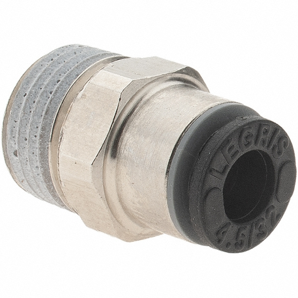 Legris Push-to-Connect Tube x Male BSPT Fitting: Connector, BSPT, 6.00 mm OD - 3175 06 13