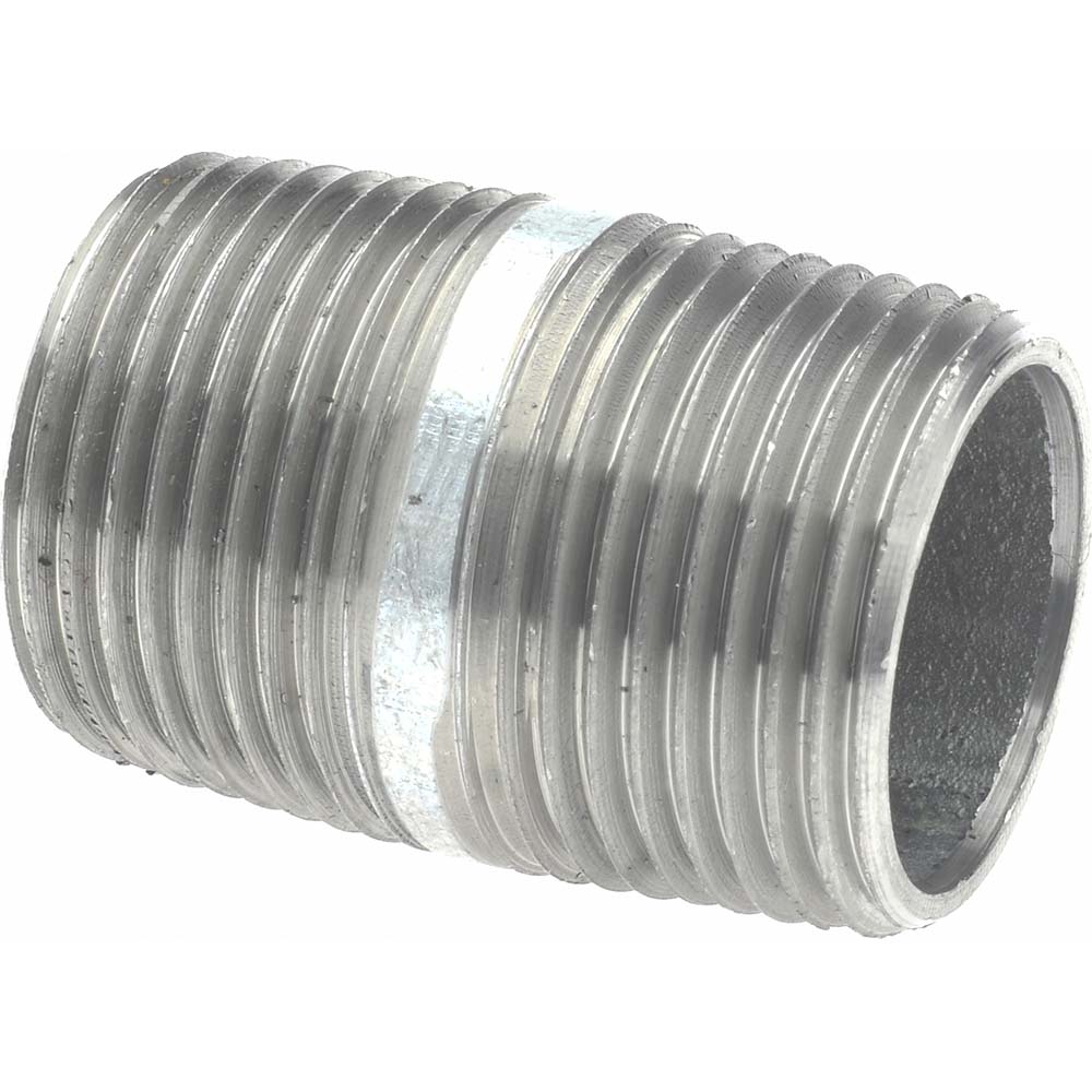 Value Collection Galvanized Pipe Nipple: 3/4", 1-1/2" Long, Schedule 40, Steel - NG05015