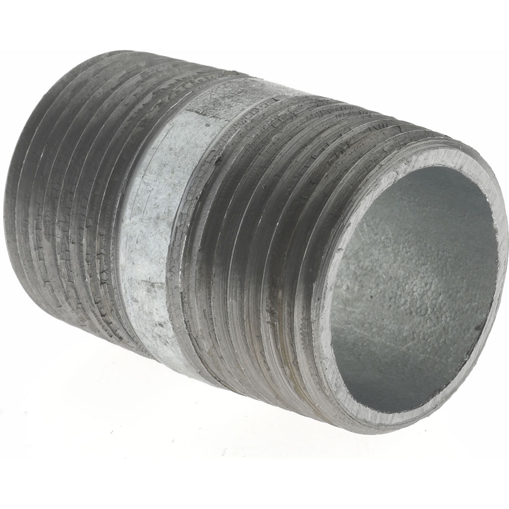 Value Collection Galvanized Pipe Nipple: 3/4", 1-1/2" Long, Schedule 40, Steel - NG05015