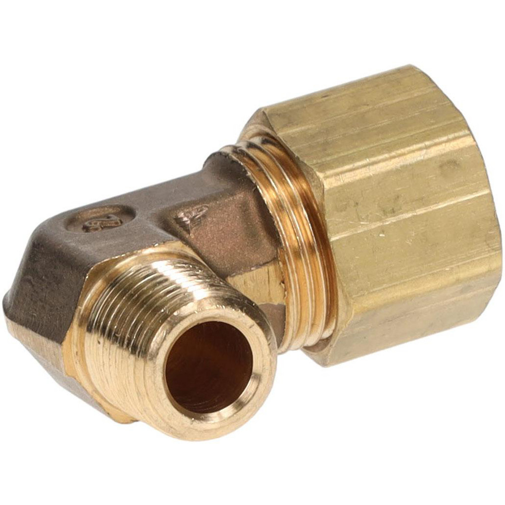 Parker Compression Tube Male Elbow: 1/8-27, 3/8" Tube OD, Compression x MNPTF - 169C-6-2