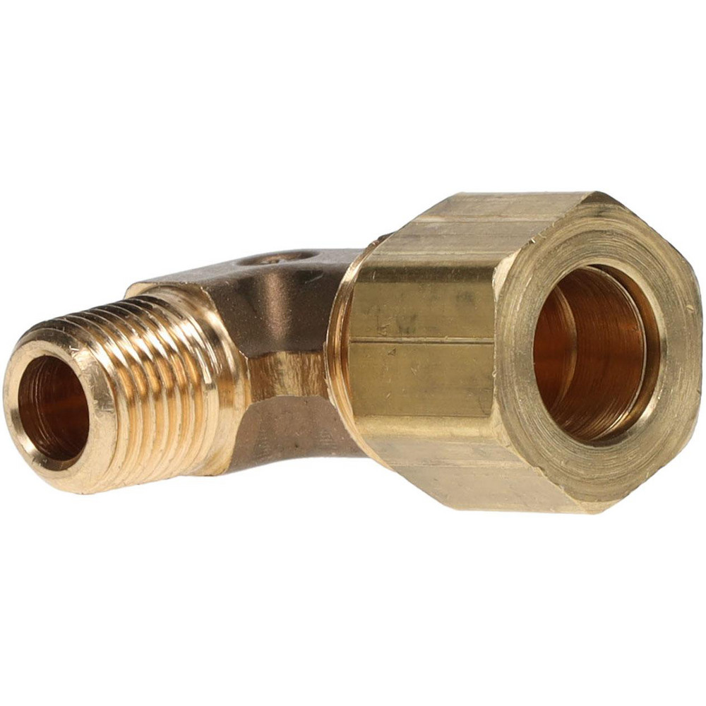 Parker Compression Tube Male Elbow: 1/8-27, 3/8" Tube OD, Compression x MNPTF - 169C-6-2