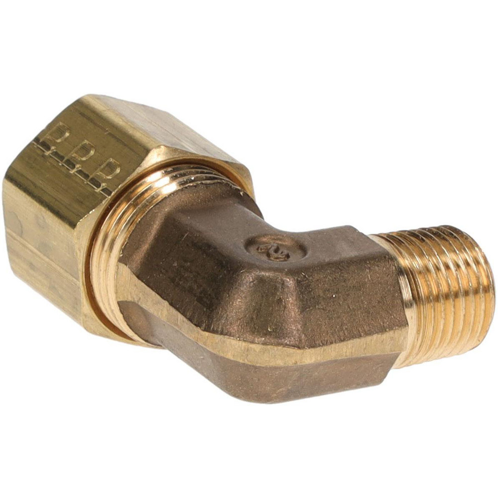 Parker Compression Tube Male Elbow: 1/8-27, 3/8" Tube OD, Compression x MNPTF - 169C-6-2