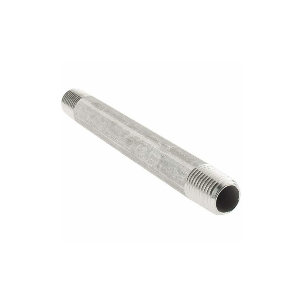 Value Collection Stainless Steel Pipe Nipple: 1/4" Pipe, Grade 304 & 304L - 4BN1/4*41/2