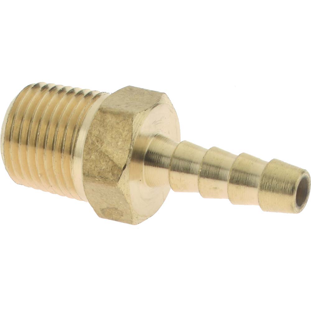 CerroBrass Barbed Hose Fitting: 1/8" x 3/16" ID Hose, Male Connector - 32002
