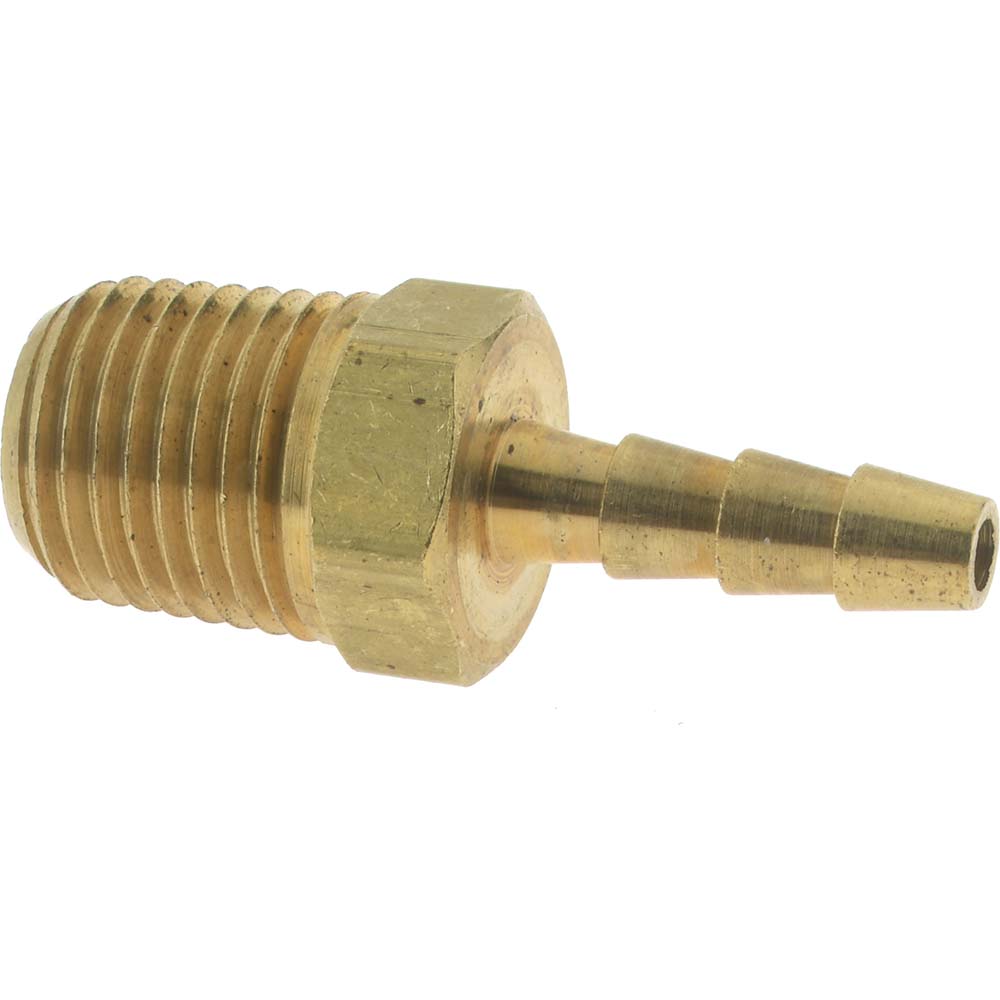 CerroBrass Barbed Hose Fitting: 1/8" x 3/16" ID Hose, Male Connector - 32002