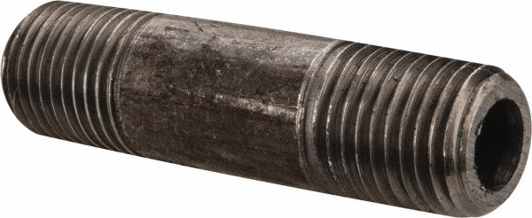 Value Collection Black Pipe Nipple: 1-1/2" Dia x 3-1/2" Long, Schedule 80 - MSCXNB08035
