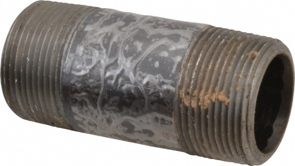 Value Collection Black Pipe Nipple: 1-1/2" Dia x 3-1/2" Long, Schedule 80 - MSCXNB08035