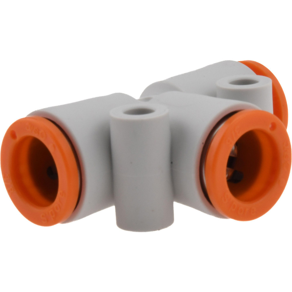 SMC PNEUMATICS Push-to-Connect Push-to-Connect Fitting: Tee, 16.00 mm OD - KQ2T16-00A