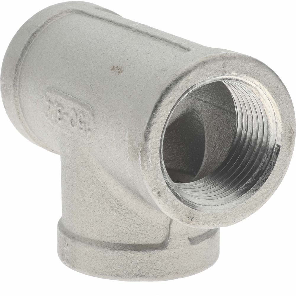 Merit Brass Pipe Tee: 3/4", 304 Stainless Steel - K406-12