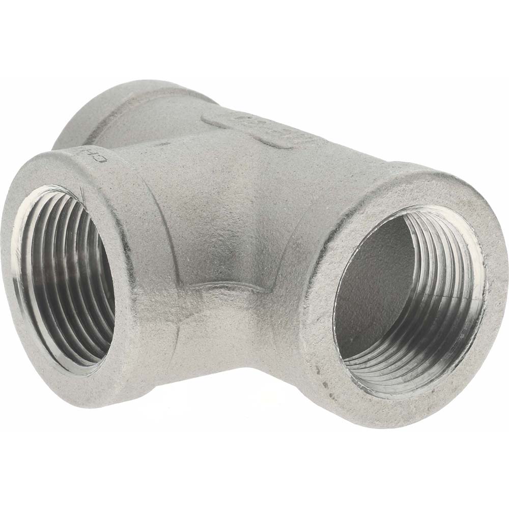 Merit Brass Pipe Tee: 3/4", 304 Stainless Steel - K406-12