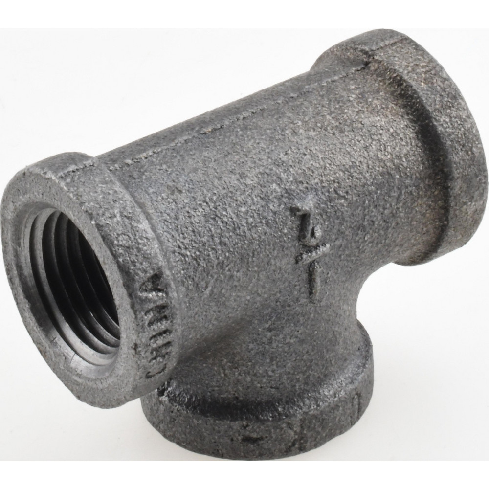 Value Collection Black Pipe Fittings: Tee, 1/2", Threaded, Malleable Iron - MDB130 15-5