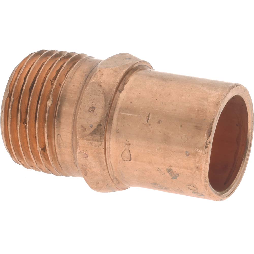 Mueller Industries Wrot Copper Pipe Adapter: 1/4" Fitting, C x F, Solder Joint - W 01215