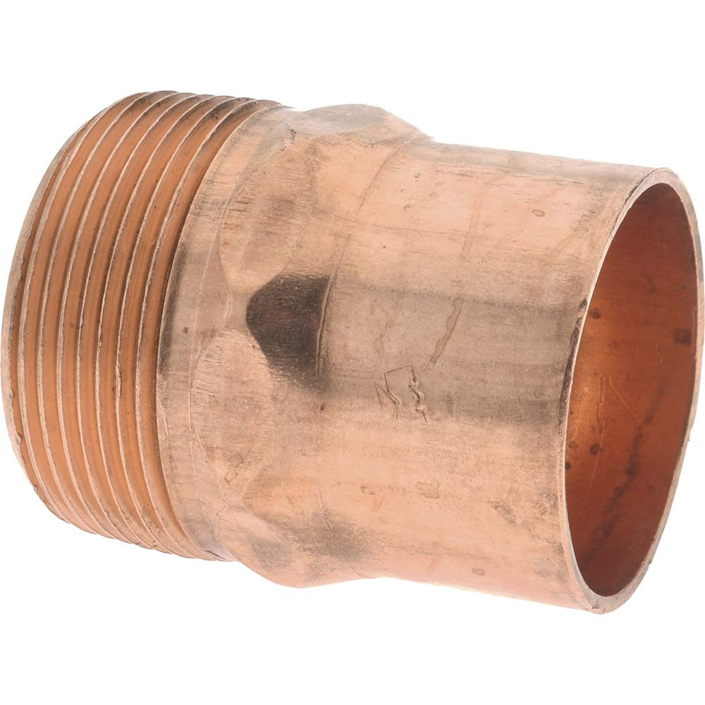 Mueller Industries Wrot Copper Pipe Adapter: 1/4" Fitting, C x F, Solder Joint - W 01215